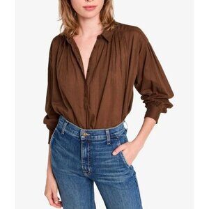 Nili Lotan Miles Tunic Shirt Top Long Sleeve Cotton Formal Oversized XS 268356